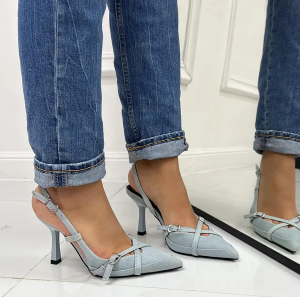 Primi Tacchi Rory - Décolleté Donna Tacco A Spillo Punta Elegante Jeans Discount