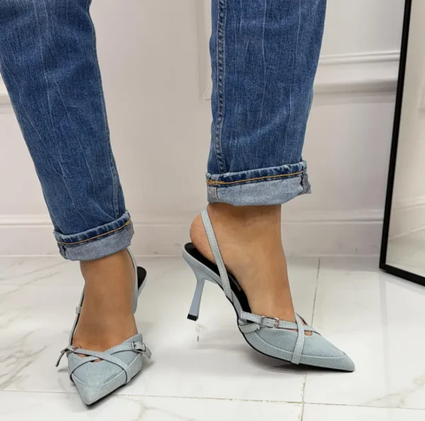 Primi Tacchi Rory - Décolleté Donna Tacco A Spillo Punta Elegante Jeans Discount