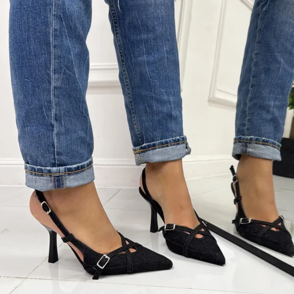 Primi Tacchi Rory - Décolleté Donna Tacco A Spillo Punta Elegante NERO Sale