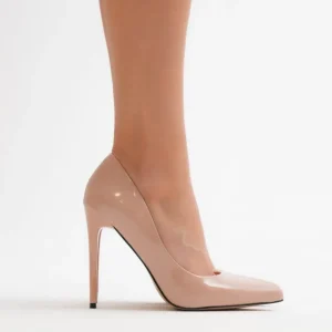Primi Tacchi Rose - Décolleté Donna Tacco Spillo Punta Vernice Elegante Cipria New