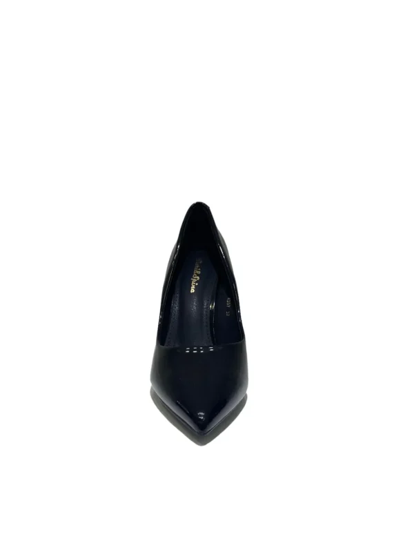 Primi Tacchi Rose - Décolleté Donna Tacco Spillo Punta Vernice Elegante Nero Sale