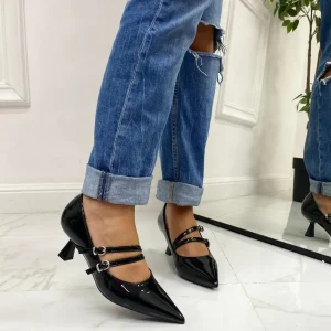 Primi Tacchi Roxy - Décolleté Donna Scarpa Cinturino Tacco Spillo Vernice Elegante Online
