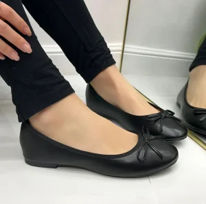 Primi Tacchi Samira - Scarpe Donna Ballerina Fiocco Comode Nero Online