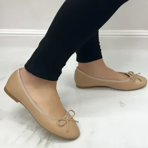 Primi Tacchi Samira - Scarpe Donna Ballerina Fiocco Comode Beige Best