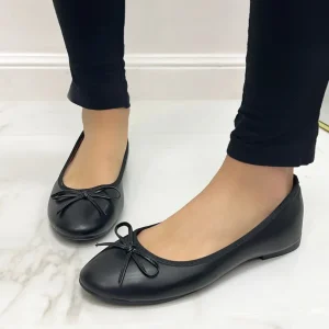 Primi Tacchi Samira - Scarpe Donna Ballerina Fiocco Comode Nero Online