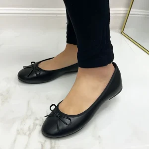 Primi Tacchi Samira - Scarpe Donna Ballerina Fiocco Comode Nero Online