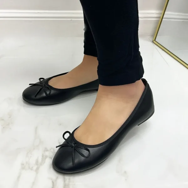 Primi Tacchi Samira - Scarpe Donna Ballerina Fiocco Comode Nero Online