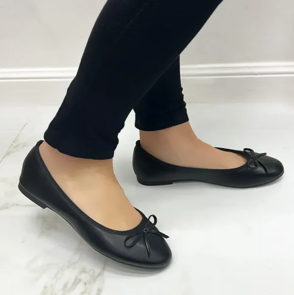 Primi Tacchi Samira - Scarpe Donna Ballerina Fiocco Comode Nero Online