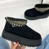Primi Tacchi Sarah - Stivaletto Eskimo Boots Gomma Alta Nero Best