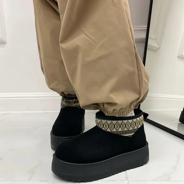 Primi Tacchi Sarah - Stivaletto Eskimo Boots Gomma Alta Nero Best