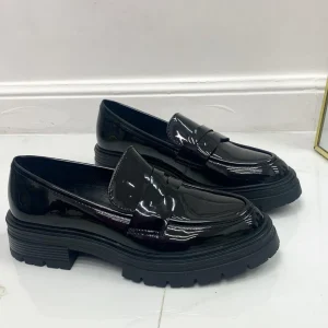 Primi Tacchi Selena - Mocassino Donna Scarpa Casual Vernice Nero Fashion