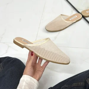 Primi Tacchi Shanti - Sabot Pantofolina Donna Punta Tallone Scoperto BEIGE Online