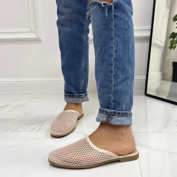 Primi Tacchi Shanti - Sabot Pantofolina Donna Punta Tallone Scoperto BEIGE Online