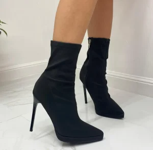 Primi Tacchi Sharon - Stivaletto Donna Punta Tacco Casual Elegante NERO Online