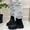 Primi Tacchi Sheila - Stivaletto Donna Anfibio Punta Tonda Comodo Nero New