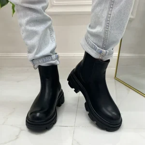 Primi Tacchi Sheila - Stivaletto Donna Anfibio Punta Tonda Comodo Nero New