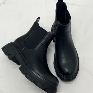 Primi Tacchi Sheila - Stivaletto Donna Anfibio Punta Tonda Comodo Nero New