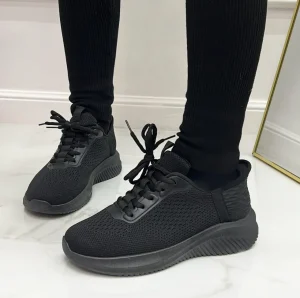 Primi Tacchi Sherlin - Sneakers Donna Lacci Comode Casual Nero Sale