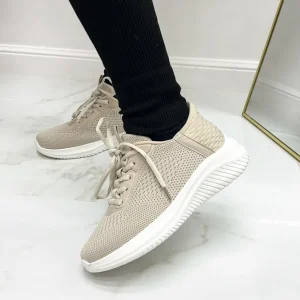 Primi Tacchi Sherlin - Sneakers Donna Lacci Comode Casual Beige Online