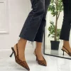 Primi Tacchi Shinta - Décolleté Donna Tacco Spillo Punta Eco Camoscio Leopardato Clearance