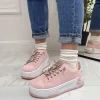 Primi Tacchi Sonya - Sneakers Donna Scarpe Ginnastica Lacci Casual Comodo Rosa Best