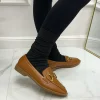 Primi Tacchi Tansy - Mocassino Donna Scarpa Gioiello Casual Elegante Cuoio Clearance