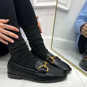 Primi Tacchi Tansy - Mocassino Donna Scarpa Gioiello Casual Elegante Nero Hot
