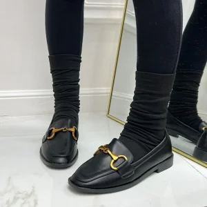 Primi Tacchi Tansy - Mocassino Donna Scarpa Gioiello Casual Elegante Nero Hot