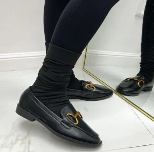 Primi Tacchi Tansy - Mocassino Donna Scarpa Gioiello Casual Elegante Nero Hot