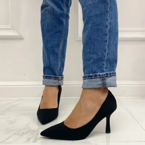 Primi Tacchi Tatiana - Décolleté Donna Scarpa Tacco Spillo Pelle Elegante Nero Clearance
