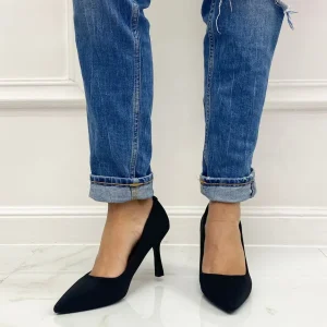 Primi Tacchi Tatiana - Décolleté Donna Scarpa Tacco Spillo Pelle Elegante Nero Clearance