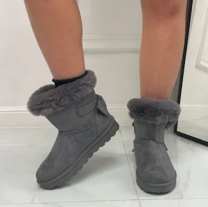 Primi Tacchi Taylor - Stivaletto Eskimo Boots Fiocco Comodo Grigio Best