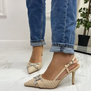 Primi Tacchi Thalia - Décolleté Donna Tacco A Spillo Punta Elegante Beige Best