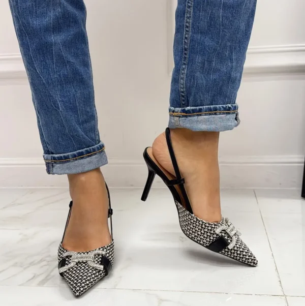 Primi Tacchi Thalia - Décolleté Donna Tacco A Spillo Punta Elegante Nero Clearance