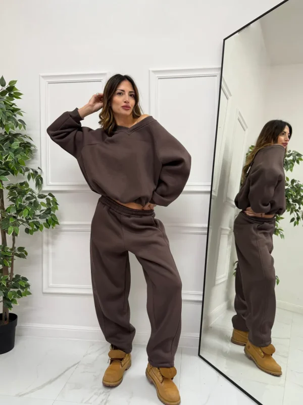 Primi Tacchi Tuta Elisa Marrone Fashion