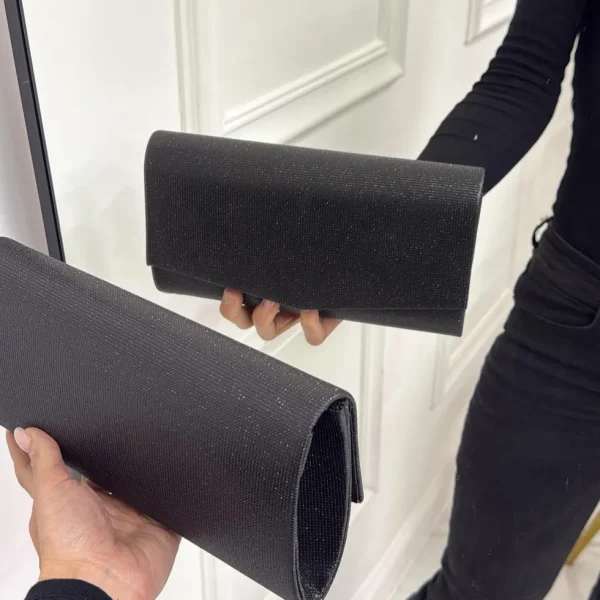 Primi Tacchi Vienna - Pochette Borsa Donna Strass Elegante Nero Argento oro Outlet