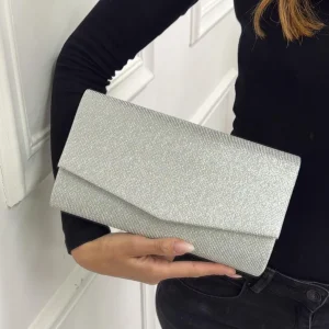 Primi Tacchi Vienna - Pochette Borsa Donna Strass Elegante Nero Argento oro Outlet