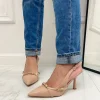 Primi Tacchi Virginia - Décolleté Donna Tacco A Spillo Punta Vernice Elegante Nude Outlet
