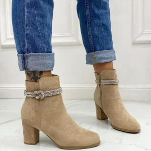 Primi Tacchi Vitty - Stivaletto Donna Scarpa Tacco Quadrato Punta Casual Comodo Str Best