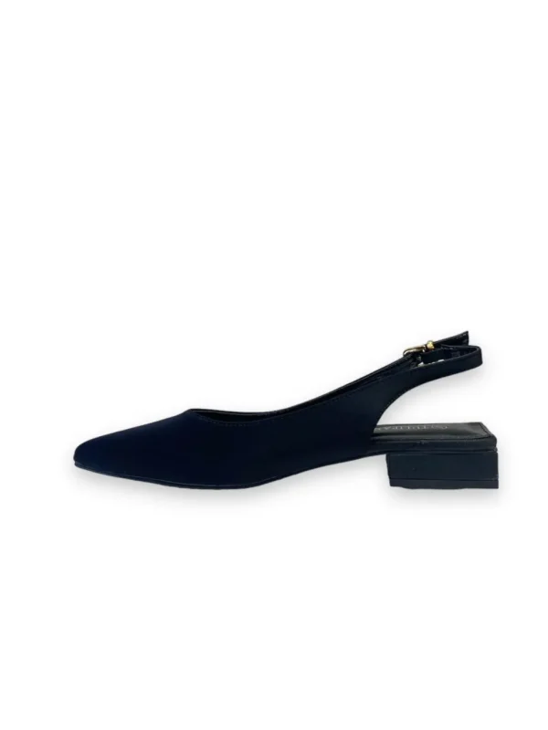 Primi Tacchi Yamila - Scarpa Donna Ballerina Punta Tacco Basso Elegante Nero Best