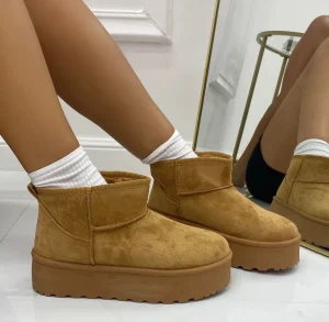 Primi Tacchi Yumi - Stivaletto Eskimo Boots Gomma Alta Cuoio Hot