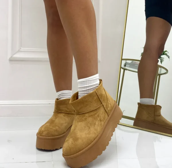 Primi Tacchi Yumi - Stivaletto Eskimo Boots Gomma Alta Cuoio Hot