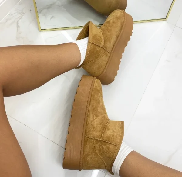 Primi Tacchi Yumi - Stivaletto Eskimo Boots Gomma Alta Cuoio Hot